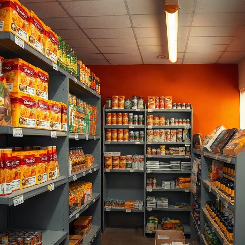 Neatly arranged product shelves at Coastmeadowx with KSh price labels